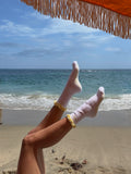 Beach Club Grip Socks & Scrunchie Set – Butter Yellow